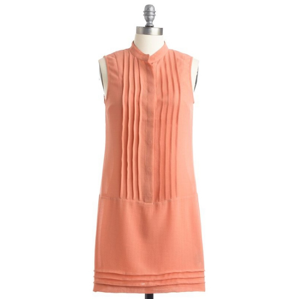 BB Dakota Peach Pink Drop Waist Shift Dress